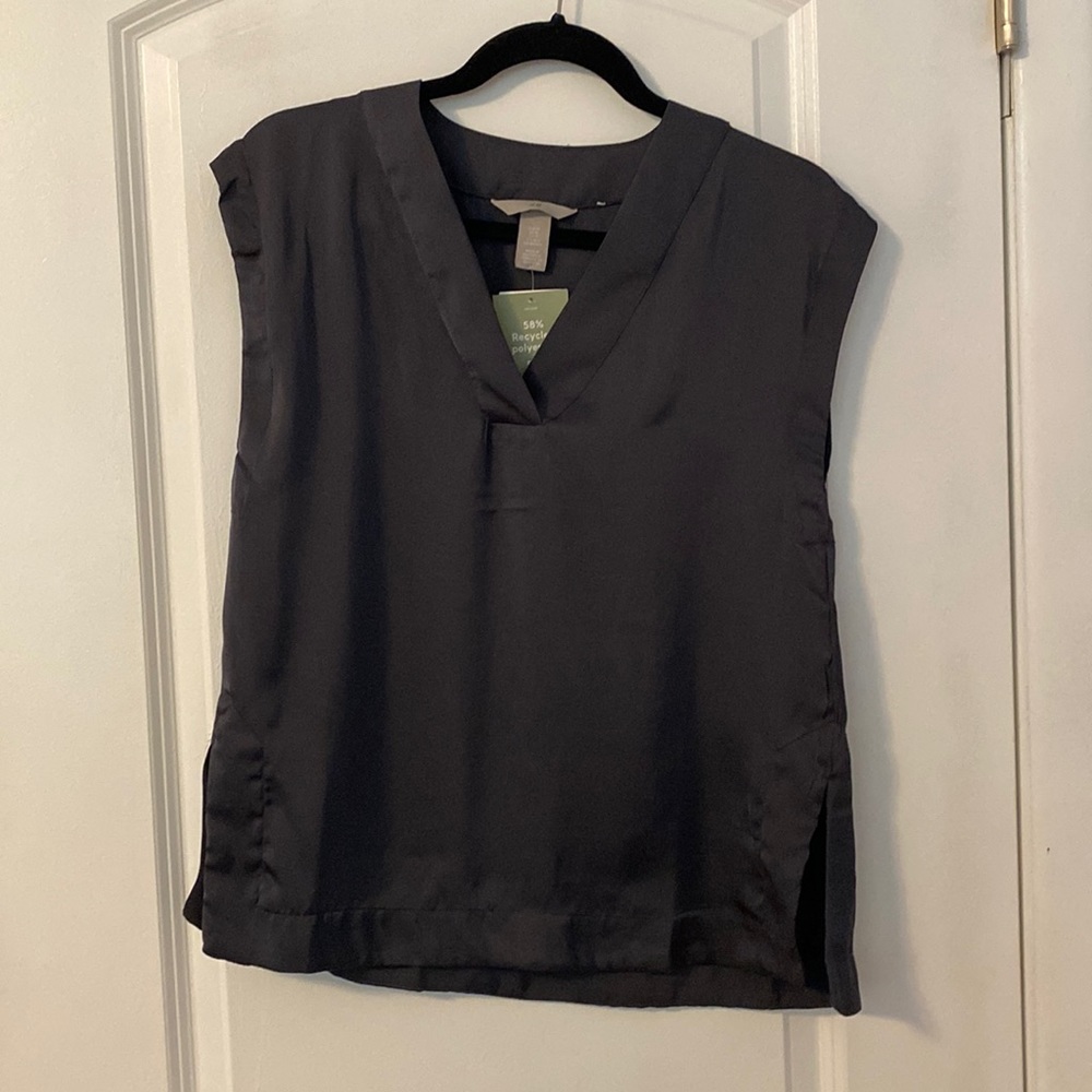 H&M Grey Tank Blouse NWT
